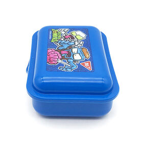 Precio barato al por mayor OEM impreso Eco 280ml Flip up alimentos grado PP merienda desayuno dibujos animados niños Bento caja