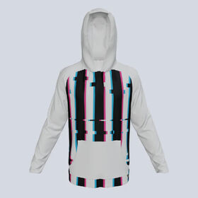 Hoodies de Haute Qualité pour l'Hiver, Sublimation, Polyester sur Mesure, Manches Longues, Hoodie à Effet Glitch avec Poche