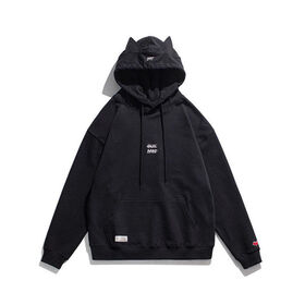 Fabrication Custom French Terry Cat Ear Hoodie pour les femmes