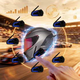 TOUCARE V10 Helm-Bluetooth-Headset - Wasserdichtes, kristallklares kabelloses Intercom, unverzichtbar für Motorrad-Lieferprofis