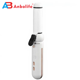 Anbolife inalámbrico USB portátil curling hierro cerámica recubrimiento LED 4500mAh batería de litio 3 ajustes temperatura hogar Hotel