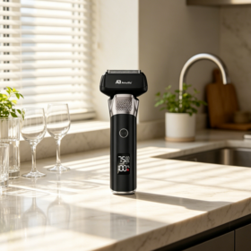 Anbolife Herren Rasierer mit 3 Klingen und Vibration, USB-wiederaufladbar, 600mAh Akku, 80 Minuten Laufzeit, IPX5 Wasserdicht, Waschbar für Gesichtsreinigung