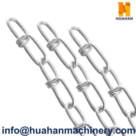 US Type Double Loop Chain, Carbon Steel, Galvanized, DIN5686 Weldless Knotted Link Chain on Plastic Reel for Lifting & Rigging