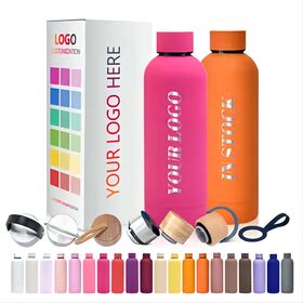 500ML Edelstahl Doppelwandige Isolierte Vakuum-Thermoskanne mit verschiedenen Deckeln - Thermos-Wasserflasche