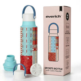Everich hot sales 20oz double wall 304 food grade aço inoxidável pequena boca garrafa de água com peças destacáveis para fácil limpeza