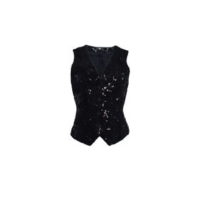 Luxury Brand Logo Women Suits Clothes Customized Sequin Embroidery Fabric Women Blazer Waistcoat