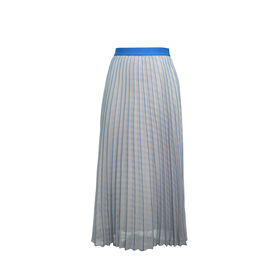 Wholesale RTW Design Pleat Chiffon Fabric Long Skirt for Woman Summer Wear with Customized Print