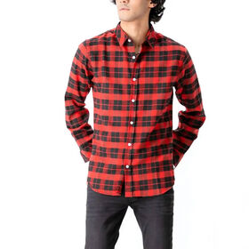 New Arrival Winter Men Plaid Flannel Cotton Shirts Thick Fleece Quilted Lined Long Sleeve Multi Checkered Plus Size Men's Shirts