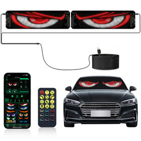 2PCS Teufelsaugen Licht LED Flex Display für Auto LED Schild, Geeignet für Fenster von Autos und kleinen bis mittleren LKWs