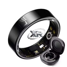 Smart Ring Sommeil et Fitness Tracker Sang Oxygène Moniteur de Fréquence Cardiaque Android App Contrôle Motion Analyse Alliage Cas Santé Anneau