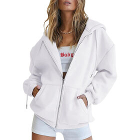 Sudaderas con Cremallera para Mujer, Sudaderas Oversize, Ropa de Otoño, Jerséis, Chaquetas Casuales, Ropa de Invierno