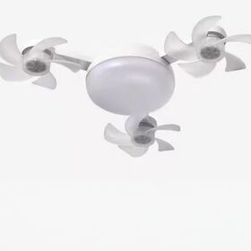 مصباح مروحة بتصميم طائرة بدون طيار 50 واط: مروحة سقف ذكية وبسيطة، هادئة، تعمل بالتحكم عن بعد، لطيفة على العين، وموفرة للطاقة