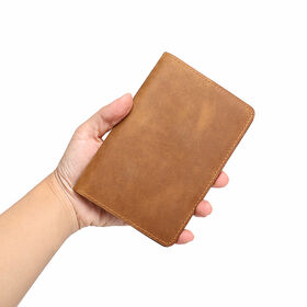 Étui Passeport de Voyage d'Affaires, Pochette de Documents de Voyage en Cuir Véritable, Porte-cartes en Cuir de Vache, Sac de Rangement pour Billets d'Avion
