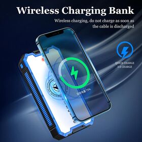 2026 nuevo solar inalámbrico de carga rápida cargador portátil teléfono móvil powerbank 20000mAh tableta linterna panel solar banco de energía