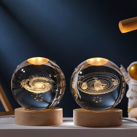 Bola de Cristal 3D Nueva 2026 - Ornamento de Bola de Vidrio Transparente con Logo y Patrones Personalizados