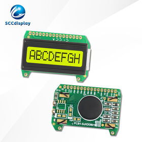 Character 0801 LCD display module SJXD0801 High brightness LED yellow green backlight AIP31066 driver 8*1 dot matrix LCM module