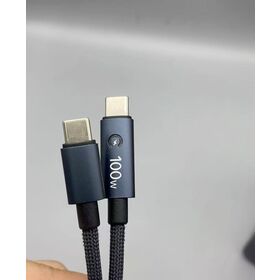 Cabo de Dados Elegante 100W 2026 com Carregamento Rápido e Luz RGB Tipo C para Deslocamento Diário