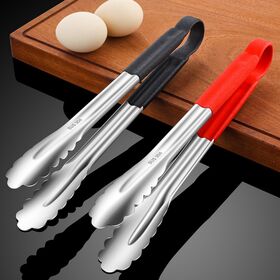 Pinces Alimentaires en Acier Inoxydable 304, Résistantes à la Chaleur, pour Cuisine, Charcuterie, Steak et Barbecue