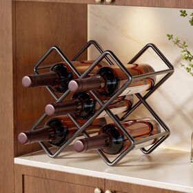 Luxury Wine Rack, Diamond Lattice Wine Storage Shelf for Living Room Cabinet, Liquor Display Stand for Sideboard,Dining Cabinet
