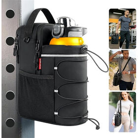 Magnetic Gym Bags with Water Bottle Holder 4KG Non-Slip Strong Magnetic Gym Water Bottle Bag Crossbody Sling Pouch Bottle Carrie