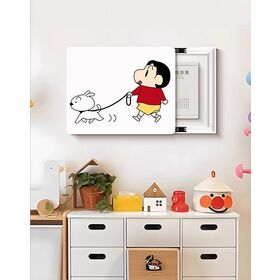 Lienzo Decorativo con Diseño de Perro Lindo con Globos, Estrellas y Corazones - Estilo Minimalista y Juguetón sobre Fondo Blanco para Habitación Infantil y Hogar