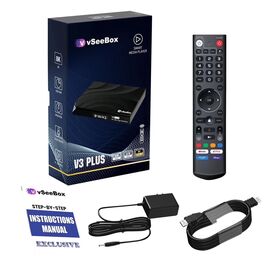 The VSeeBox V6 Plus is the latest generation Android TV streaming device designed to deliver a premium, high-speed home entertainm