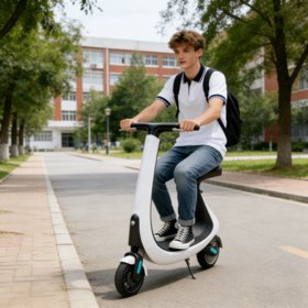 Stock Disponível Scooter Elétrico de 2 Rodas | 400W Brushless Moto E-Scooter Leve e Dobrável Commuter para Transporte Campus