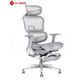 Silla Ejecutiva Ergonómica Moderna con Soporte Lumbar Ajustable y Reposabrazos 4D, Giratoria de Malla con Certificación ISO