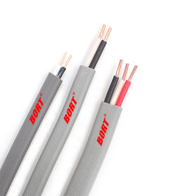 Câble Plat VVF 2x1.6mm Cuivre Massif Isolation PVC Norme PSE Câble d'Alimentation 600V pour Câblage Résidentiel