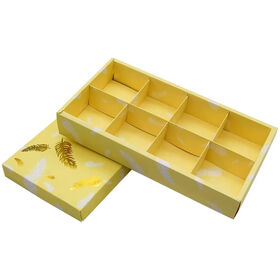 OEM Feuille D'or Boîtes À Chocolat Eco Friendly Giftbox Biscuits Cadeau Boulangerie Vide Alimentaire Papier Emballage Personnalisé Boîte De Chocolat