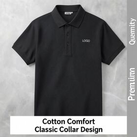 Men's Charcoal Grey Polo Shirt Lightweight Stretch Pique Fabric Quick Dry ISO Certified for Business Casual