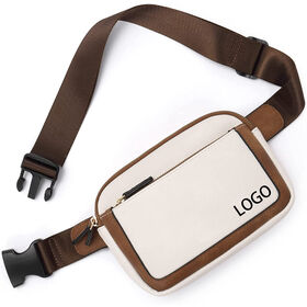 Diseñador de lujo personalizado al aire libre crossbody teléfono móvil vegano pu cuero carta cremallera impermeable Fanny Pack cintura bolsa