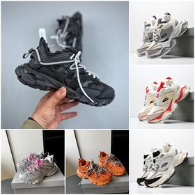 Women's Men's designer Casual Shoe Track 3.0 LED Sneaker Grey Blue black pink Cargo Sneakers Trainers Platform for Men