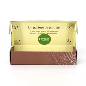 صندوق شحن كرتوني مموج مخصص بشعار صديق للبيئة لتغليف الهدايا / مستحضرات التجميل / الملابس