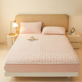 Fitted sheet polyester milk velvet solid color