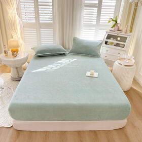 Fitted sheet set polyester milk velvet beautiful and comfortable