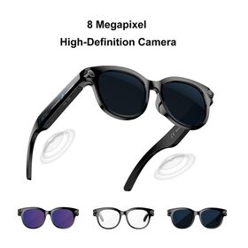 Lunettes Intelligentes 8MP à Faible Coût, Lunettes avec Caméra, Lunettes de Soleil Audio, Lunettes Intelligentes IA