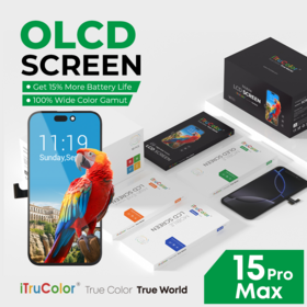 Écran LCD professionnel de téléphone portable pour iPhone 15 Pro Max avec une gamme de couleurs élevée