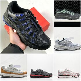 Designer Schuhe Sneaker 6000 Herren Damen Sneaker Silber Schwarz Weiß Anthrazit Rauchgrau Outdoor Sportschuhe