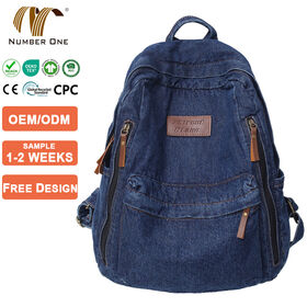 Sac à Dos de Voyage d'Extérieur, Grande Capacité, pour Étudiants Universitaires, Sac d'École, Nouveau Sac à Dos à la Mode en Denim pour Femmes