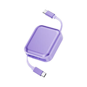 OEM Hersteller 240W Datenkabel Schnellladekabel Quadratisches einziehbares Datenkabel Typ C für moderne Smartphones