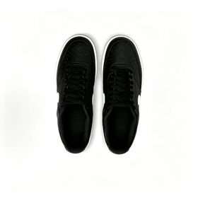 Sapato de skate baixo para homens, preto, material reciclado, antiderrapante