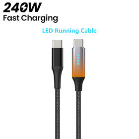 LED-Laufkabel, Kabel aus Global Recycled Standard-Material, RTPE-Stecker + PTPE-Mantel (ohne Geflecht), GRS-zertifiziert
