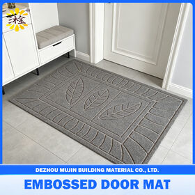 Tapis de porte d'entrée de polyester de qualité supérieure pour un usage domestique Frêne raclage Frottement Caractéristique Support PVC