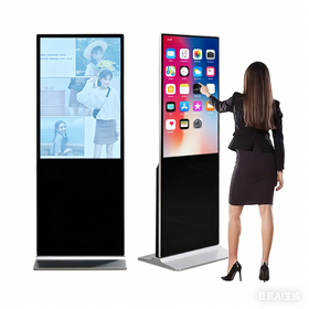 Interactive 32-86 Inch Kiosk Metal Floor Stand 4K Digital Signage Display for Mall Wayfinding