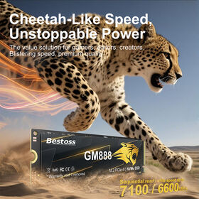New Design Bestoss M.2 NVMe SSD 2280 Gen 4 PCIe 4.0x4 512GB 1TB 2TB 4TB Up to 7100 MB/s Read For PS5 Laptop Desktop Game