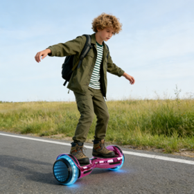 Hochwertiger Kinder Hoverboard mit LED-Leuchträdern, 6,5 Zoll selbstbalancierender Elektroroller für Freizeit im Freien