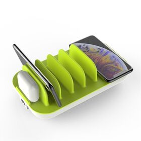 Estação de carregamento sem fio do telefone celular público do usb do multi porto do desktop bonde rápido móvel do restaurante para dispositivos múltiplos