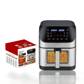 Gesunde ölfreie Heißluftfritteuse mit Smart Touch Control, 8L großem Fassungsvermögen und klarem Sichtfenster, elektrische Fritteuse