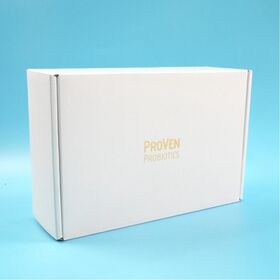 صندوق شحن قابل للطي مخصص من الورق المقوى المموج بهيكل ذاتي القفل، صندوق شحن أبيض غير لامع